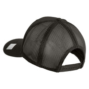 Veteran US Navy Embroidered Solid Cotton Twill Mesh Prostyle Cap - Charcoal OSFM