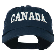 Canada Embroidered Low Profile Pet Spun Washed Cap