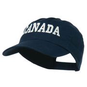 Canada Embroidered Low Profile Pet Spun Washed Cap