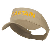 Captain Embroidered Strap Back Visor