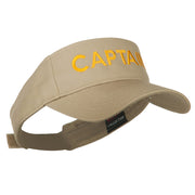 Captain Embroidered Strap Back Visor