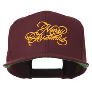 Merry Christmas Embroidered Snapback Cap