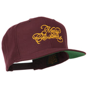 Merry Christmas Embroidered Snapback Cap