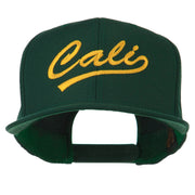 Cali Embroidered Flat Bill Cap