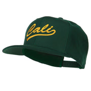 Cali Embroidered Flat Bill Cap