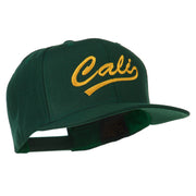 Cali Embroidered Flat Bill Cap