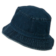 Captain Embroidered Pigment Dyed Bucket Hat