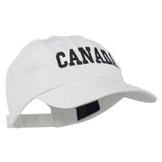 Canada Embroidered Low Profile Pet Spun Washed Cap