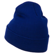 Captain Embroidered Cuff Long Beanie