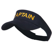 Captain Embroidered Strap Back Visor