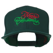 Merry Christmas Embroidered Snapback Cap