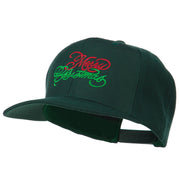 Merry Christmas Embroidered Snapback Cap