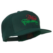 Merry Christmas Embroidered Snapback Cap