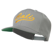 Cali Embroidered Flat Bill Cap