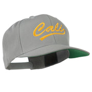 Cali Embroidered Flat Bill Cap