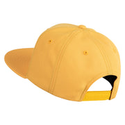 Cute Daisy Flower Embroidered Iron On Patched 6 Panel High Profile Structured Snapback - Gold OSFM