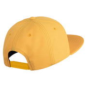 Cute Daisy Flower Embroidered Iron On Patched 6 Panel High Profile Structured Snapback - Gold OSFM