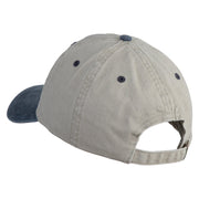 4 Leaf Clover Patched Pigment Dyed Wash Cap - Beige Navy OSFM