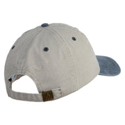 4 Leaf Clover Patched Pigment Dyed Wash Cap - Beige Navy OSFM