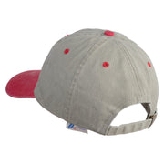 4 Leaf Clover Patched Pigment Dyed Wash Cap - Beige Red OSFM