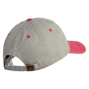 4 Leaf Clover Patched Pigment Dyed Wash Cap - Beige Red OSFM