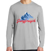 Switzerland Jungfraujoch Logo Graphic Design Men's Big Size Long Sleeve Competitor Cotton Touch T-Shirt - Silver XS