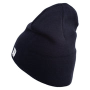 US Marine Corps Symbol Embroidered 8 Inch Short Beanie Made in USA - Navy OSFM