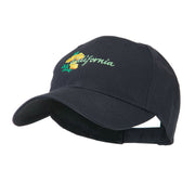 USA State Flower California Poppy Embroidery Cap