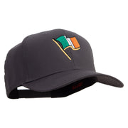 St. Patrick Day Flag Embroidered Solid Cotton Twill Pro Style Cap - Charcoal OSFM