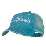 California Embroidered Low Profile Mesh Cap