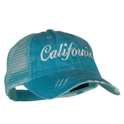 California Embroidered Low Profile Mesh Cap