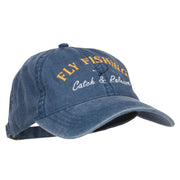 Catch Release Fly Fishing Embroidered Washed Cap