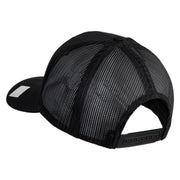Retired US Navy Embroidered Solid Cotton Twill Mesh Prostyle Cap - Black OSFM