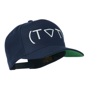 Crying Face Text Emoticon Embroidered Snapback Cap