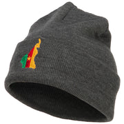 Cameroon Flag Map Embroidered Long Beanie