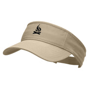 Camp Fire Symbol Embroidered Pro Style Cotton Twill Washed Visor