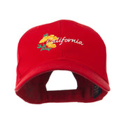 USA State Flower California Poppy Embroidery Cap