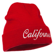 California Embroidered Long Cuff Beanie