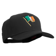 St. Patrick Day Flag Embroidered Solid Cotton Twill Pro Style Cap - Black OSFM