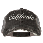 California Embroidered Low Profile Mesh Cap