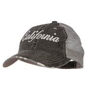 California Embroidered Low Profile Mesh Cap