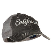 California Embroidered Low Profile Mesh Cap