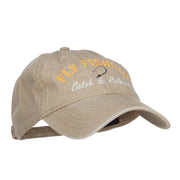 Catch Release Fly Fishing Embroidered Washed Cap