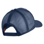 Retired US Navy Embroidered Solid Cotton Twill Mesh Prostyle Cap - Navy OSFM