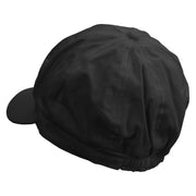 Lake Bum Embroidered Cotton Elastic Newsboy Cap - Black OSFM