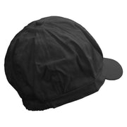 Lake Bum Embroidered Cotton Elastic Newsboy Cap - Black OSFM