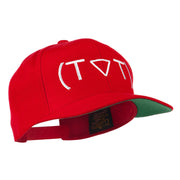 Crying Face Text Emoticon Embroidered Snapback Cap