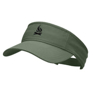 Camp Fire Symbol Embroidered Pro Style Cotton Twill Washed Visor