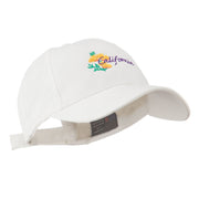 USA State Flower California Poppy Embroidery Cap