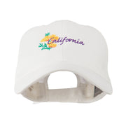 USA State Flower California Poppy Embroidery Cap